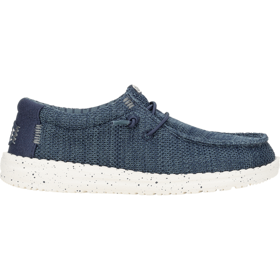 Navy Wally Youth Stretch Sox - Side - HEYDUDE