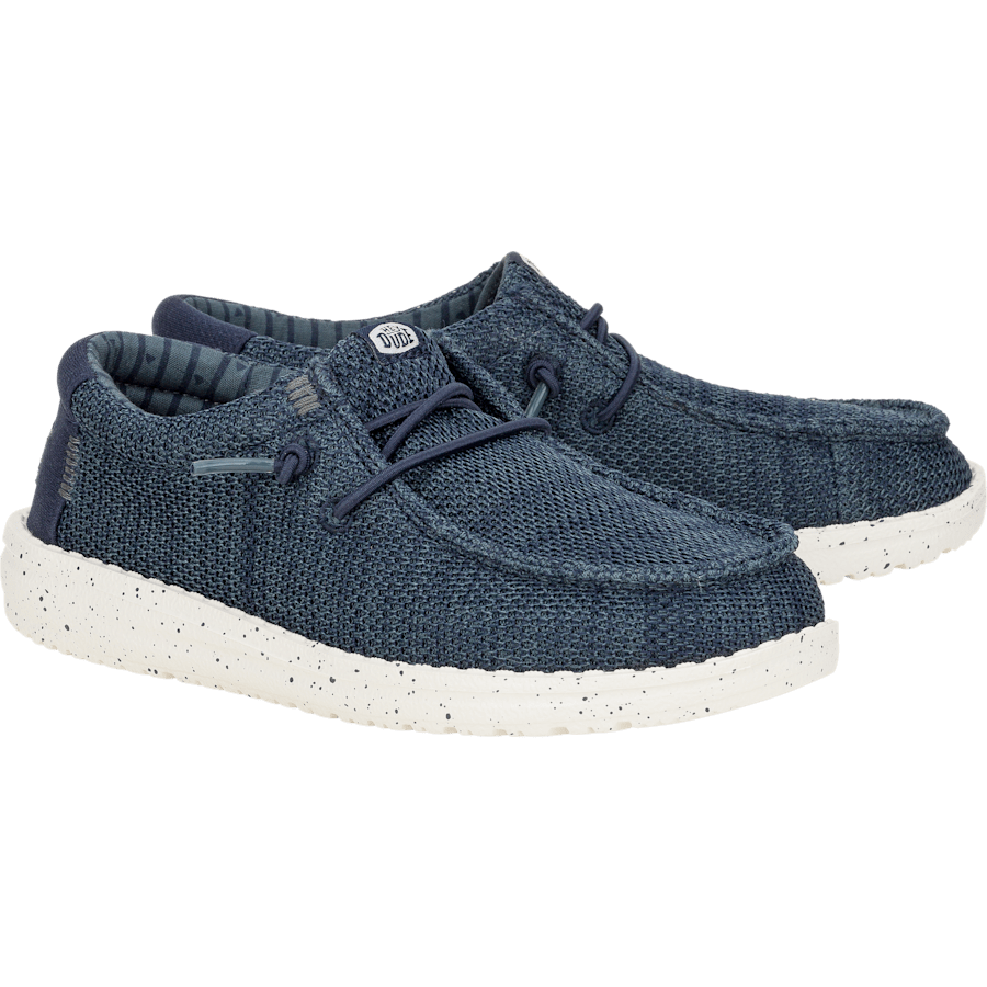 Navy Wally Youth Stretch Sox - Pair - HEYDUDE