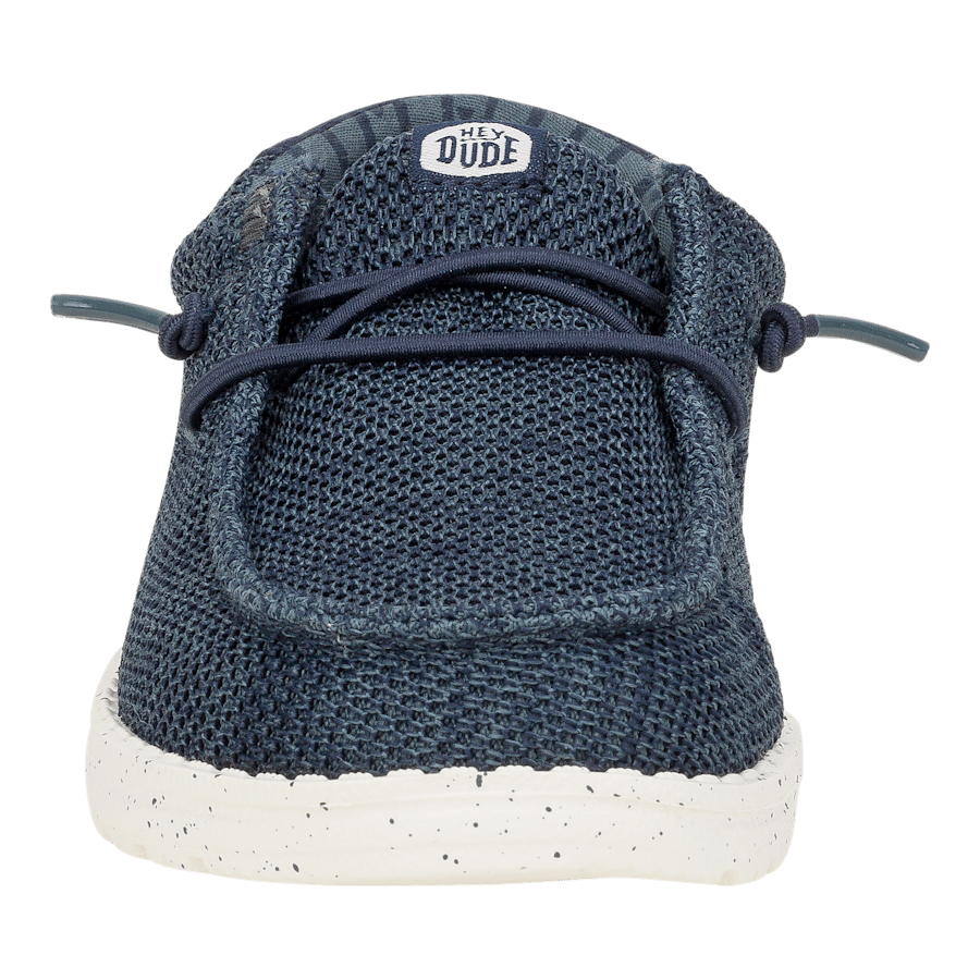 Navy Wally Youth Stretch Sox - Front - HEYDUDE