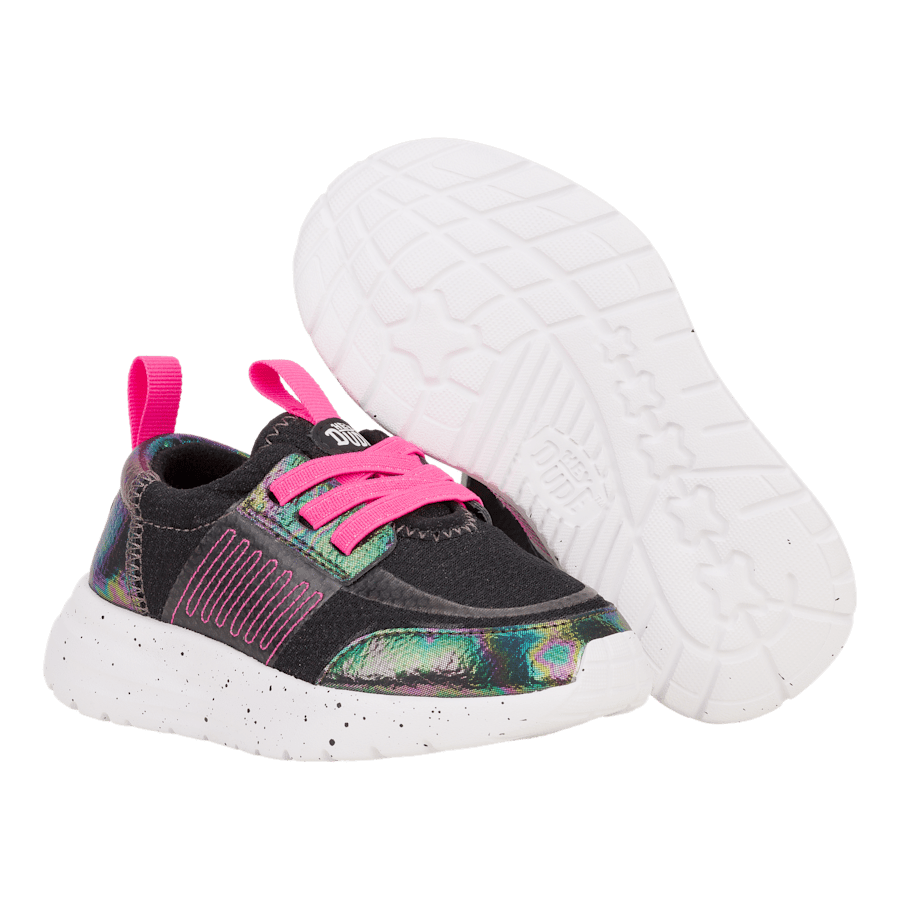 Black / Pink Sirocco Play Toddler Brights - Bottom - HEYDUDE