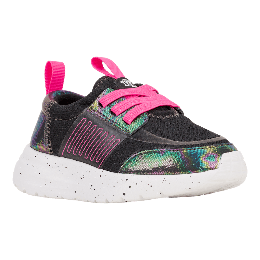 Black / Pink Sirocco Play Toddler Brights - Angle - HEYDUDE