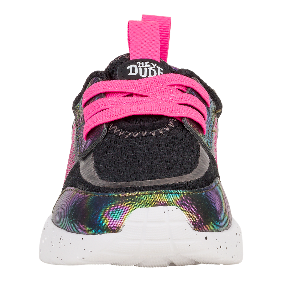 Black / Pink Sirocco Play Toddler Brights - Front - HEYDUDE