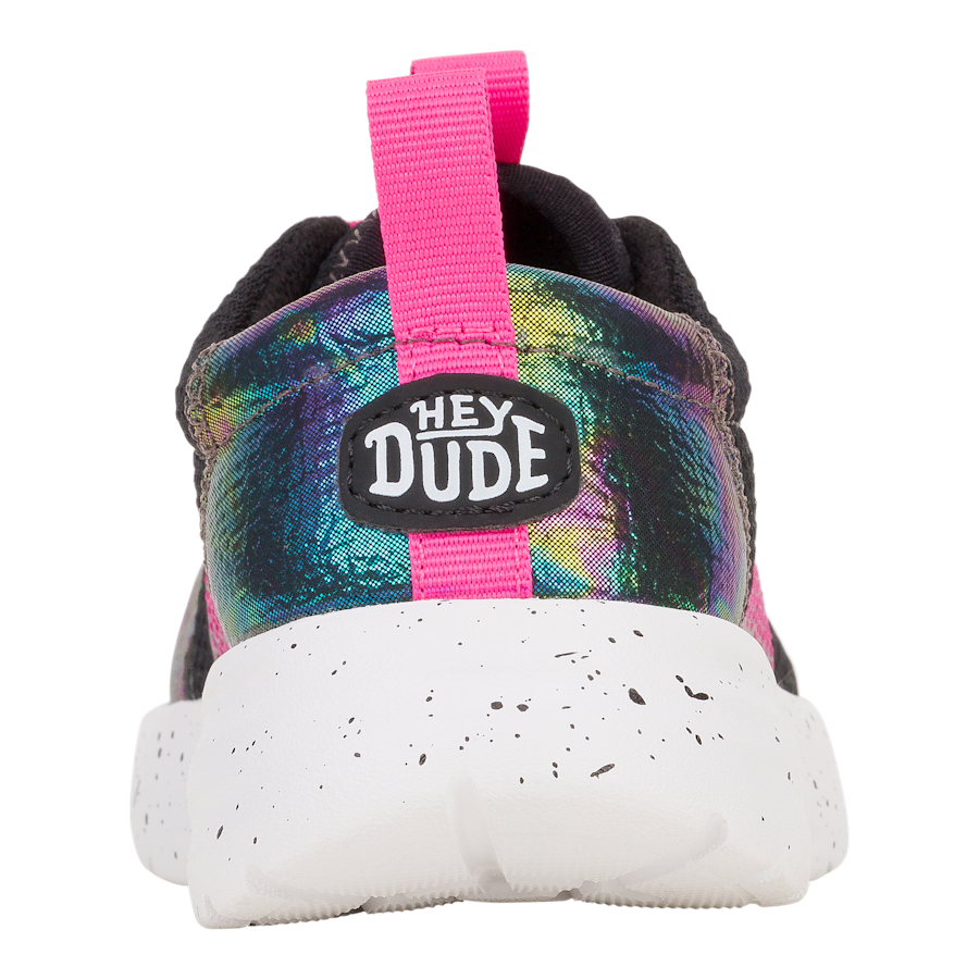 Black / Pink Sirocco Play Toddler Brights - Back - HEYDUDE