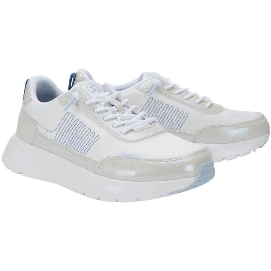 White / Multi Sirocco Alta Glitter Shine Women - Pair - HEYDUDE