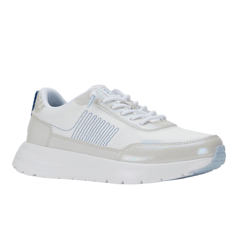 White / Multi Sirocco Alta Glitter Shine Women - Angle - HEYDUDE