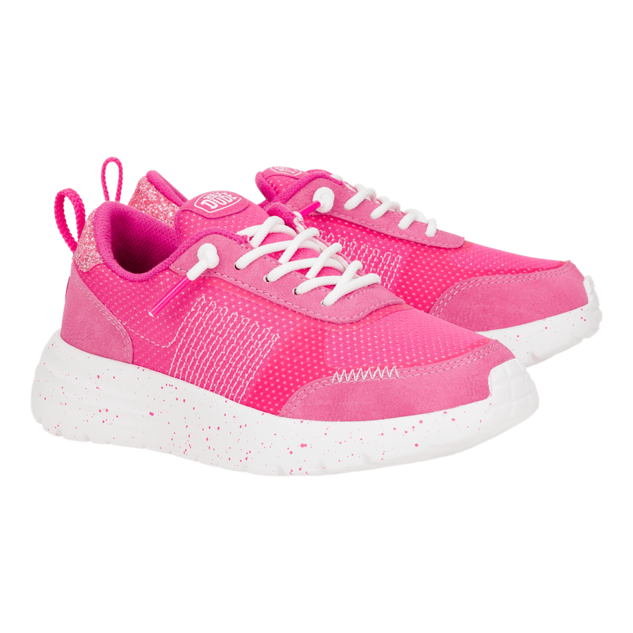 Pink Sirocco Alta Youth Glitter Shine - Pair - HEYDUDE