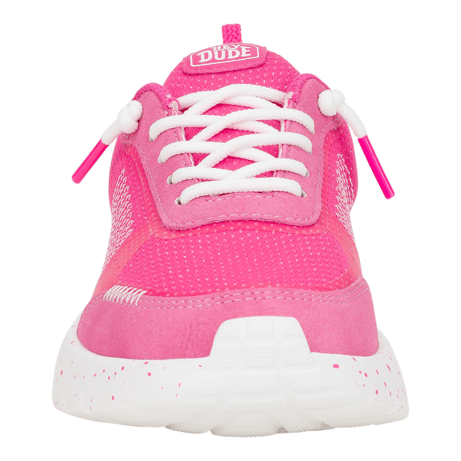 Pink Sirocco Alta Youth Glitter Shine - Front - HEYDUDE
