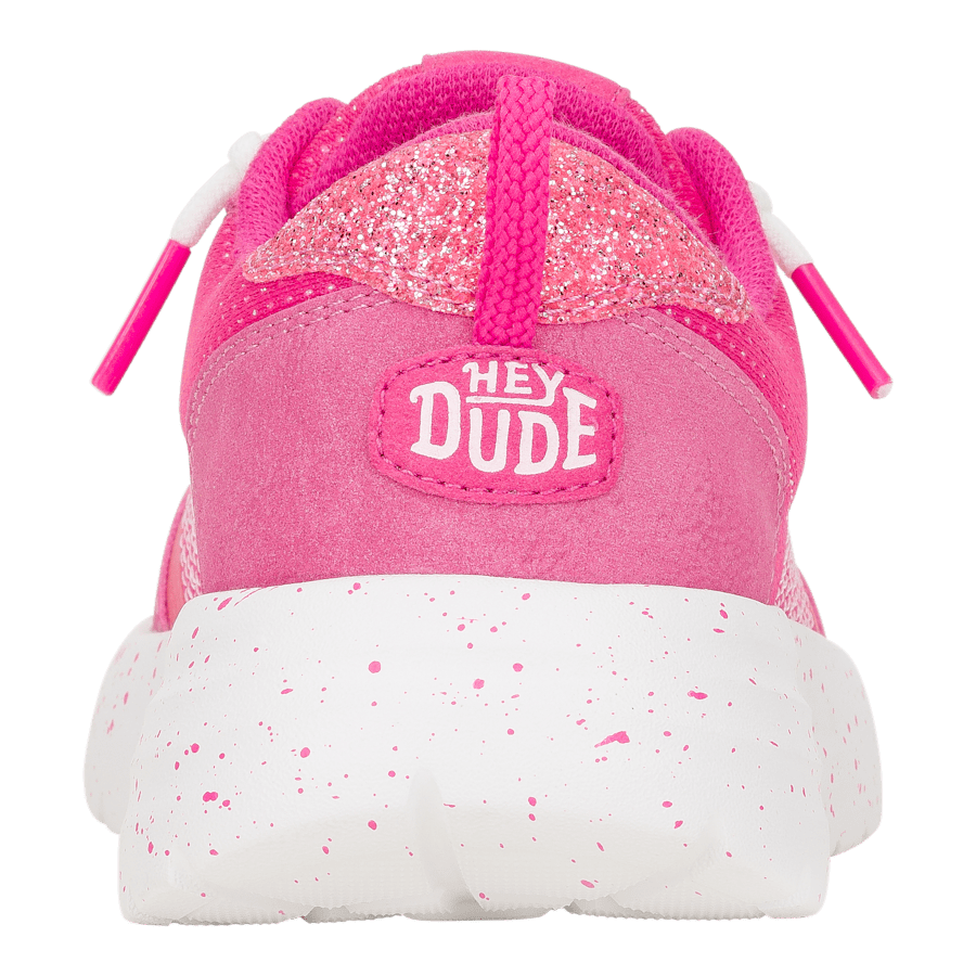 Pink Sirocco Alta Youth Glitter Shine - Back - HEYDUDE