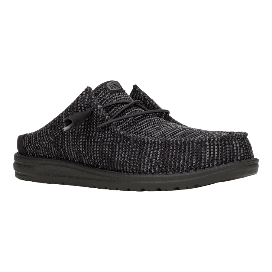 Black Wally Slip Stretch Sox - Angle - HEYDUDE