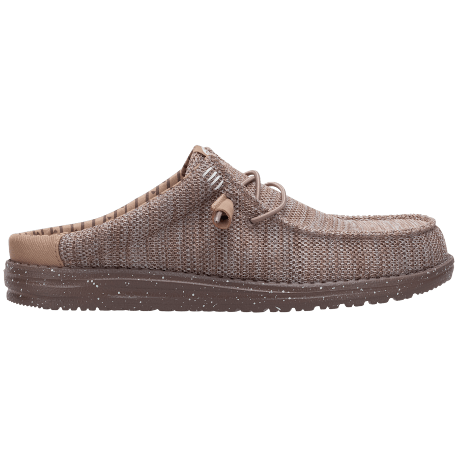 Deep Taupe / Chanterelle Tan Wally Slip Stretch Sox - Side - HEYDUDE