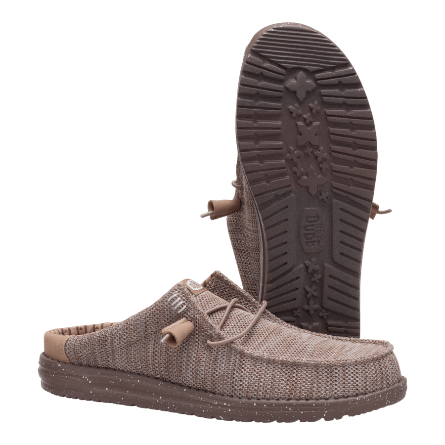 Deep Taupe / Chanterelle Tan Wally Slip Stretch Sox - Bottom - HEYDUDE