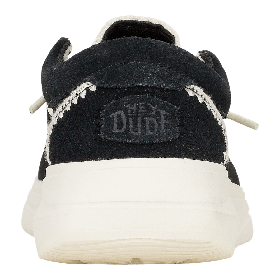 Black / Multi Wendy COMF Suede Crochet - Back - HEYDUDE