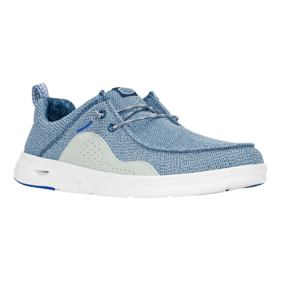 Sargasso Blue / Cloud Blue Wally Hey2O Mesh - Angle - HEYDUDE