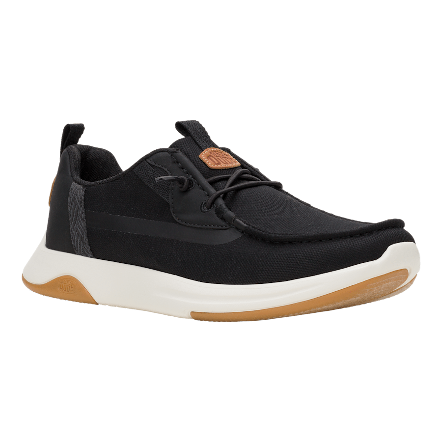 Black / White Wally Drift Mesh - Angle - HEYDUDE