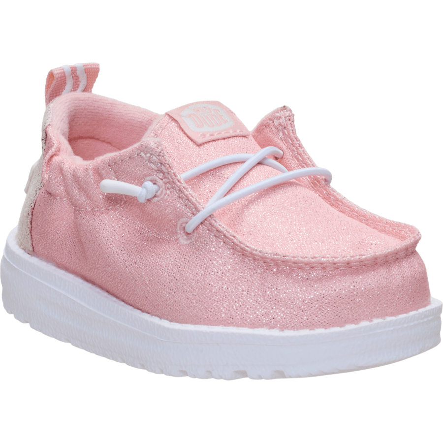 Rose Gold Metallic LILDUDE Slip On Seasonal - Angle - HEYDUDE
