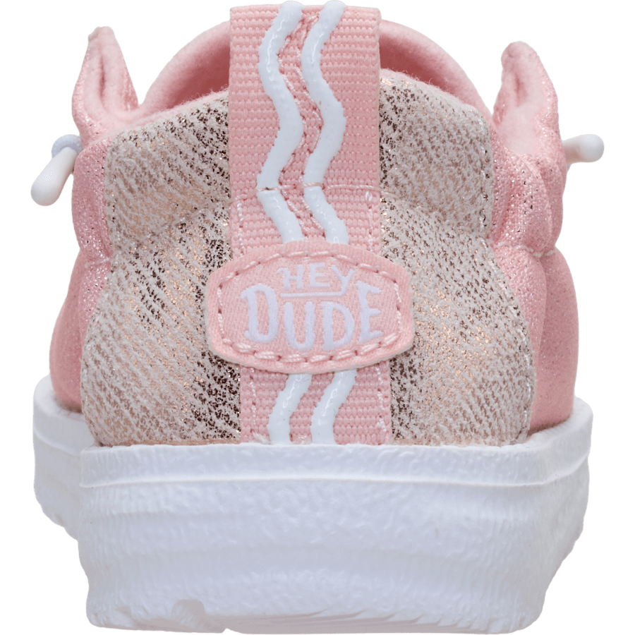 Rose Gold Metallic LILDUDE Slip On Seasonal - Back - HEYDUDE