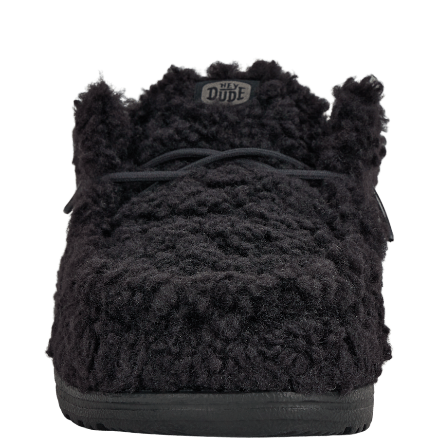 Black / Black Wally Slipper - Voorkant - HEYDUDE