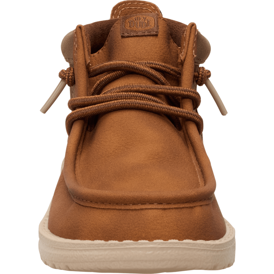 Cognac/Tan Wally Mid Youth Classic - Front - HEYDUDE