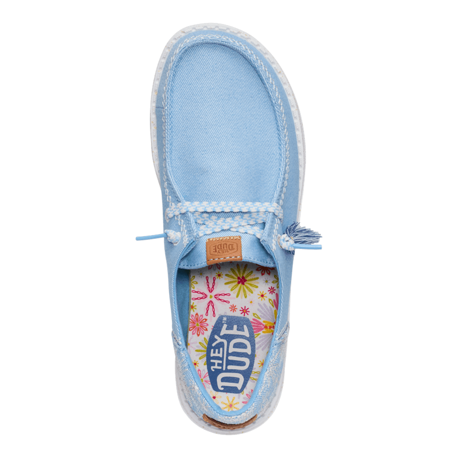 Blue Wendy Funk Embroidered Floral Olive - Top - HEYDUDE