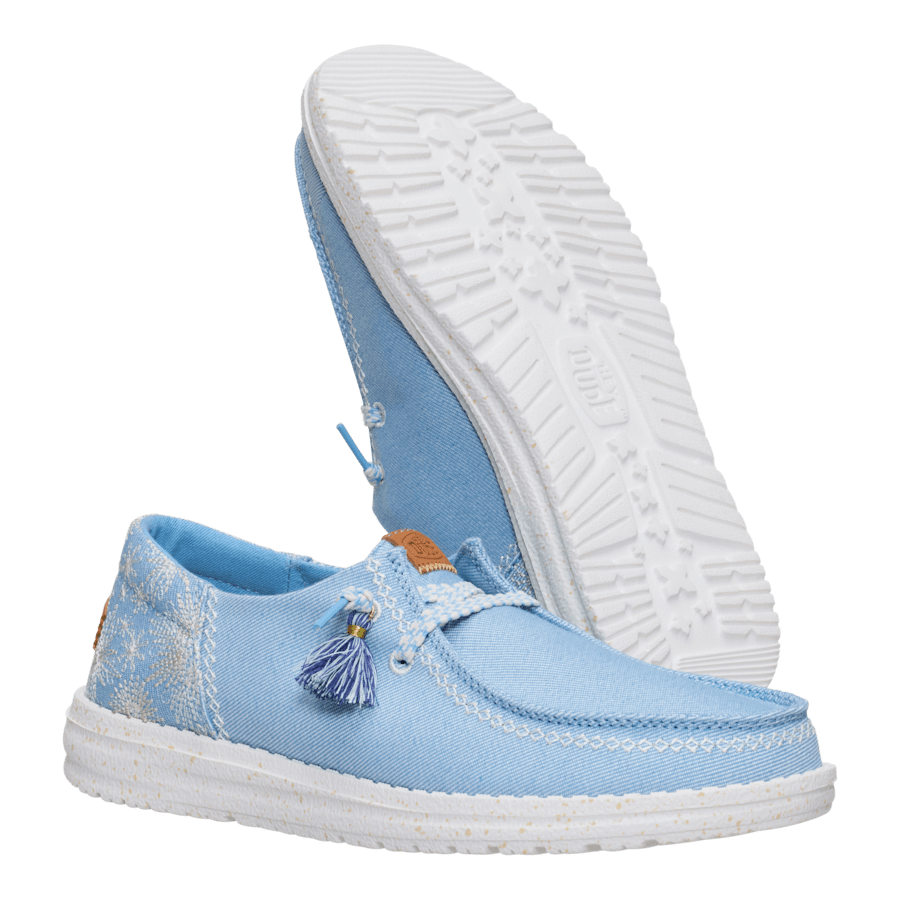 Blue Wendy Funk Embroidered Floral Olive - Bottom - HEYDUDE