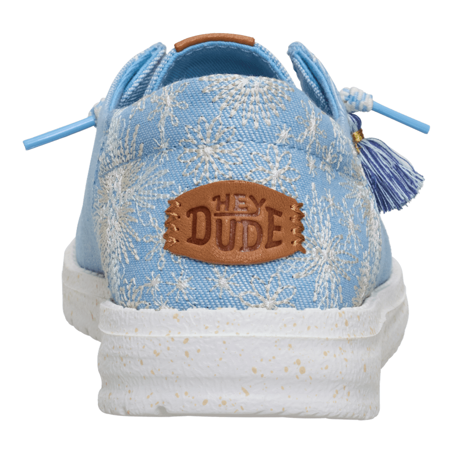 Blue Wendy Funk Embroidered Floral Olive - Back - HEYDUDE