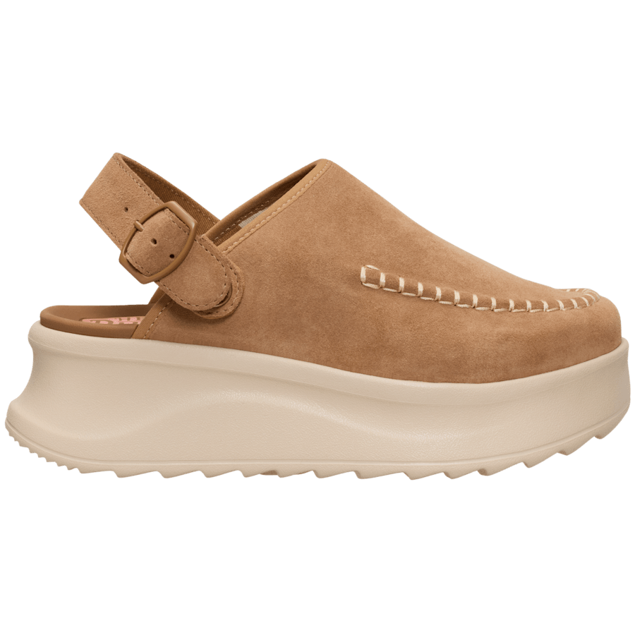 Tan Delray Clog Suede - Side - HEYDUDE