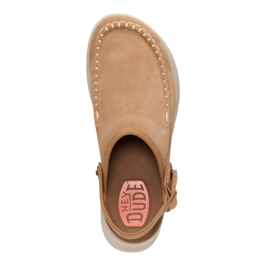 Tan Delray Clog Suede - Top - HEYDUDE