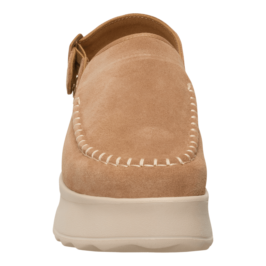 Tan Delray Clog Suede - Front - HEYDUDE
