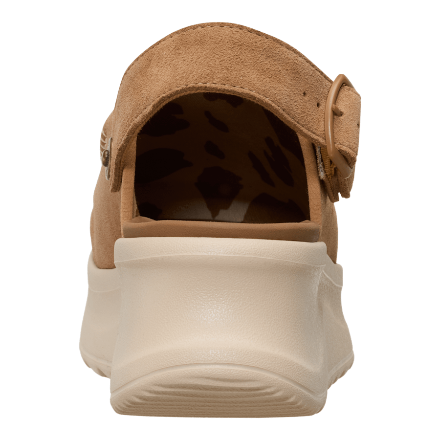 Tan Delray Clog Suede - Back - HEYDUDE