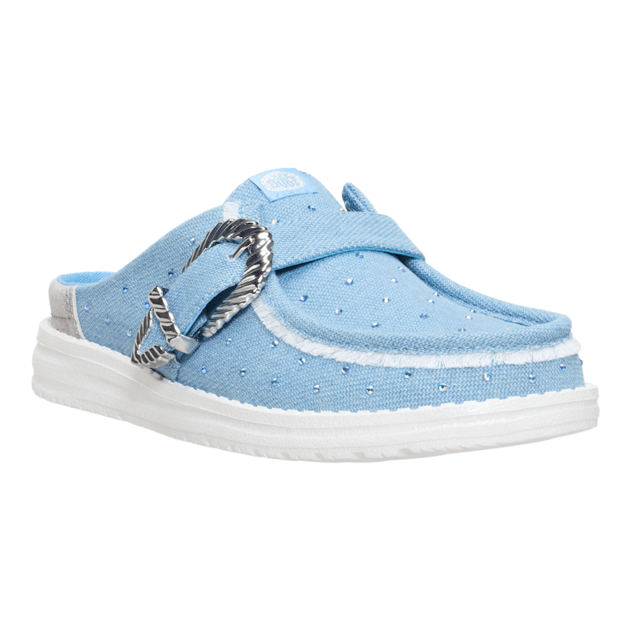 Colour Wendy Slip Buckle Denim - Angle - HEYDUDE