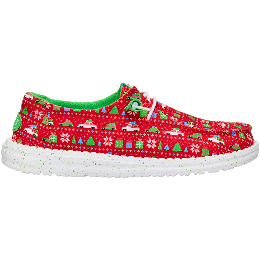 Red / Green Wendy Holiday Sweater - Side - HEYDUDE