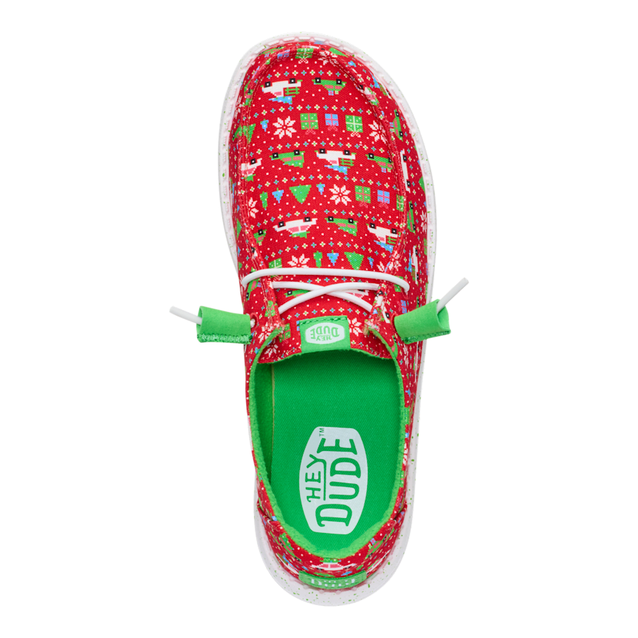 Red / Green Wendy Holiday Sweater - Top - HEYDUDE
