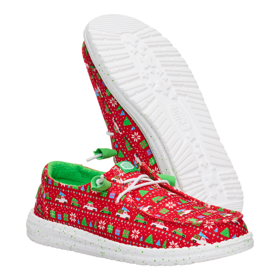Red / Green Wendy Holiday Sweater - Bottom - HEYDUDE