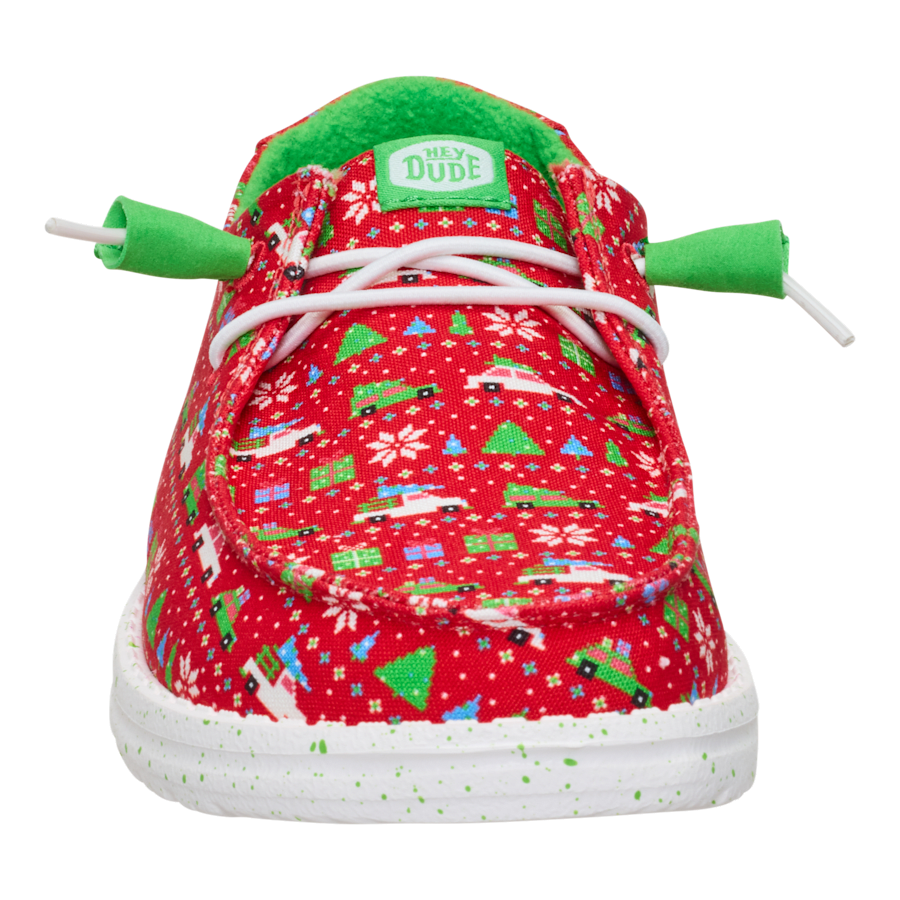 Red / Green Wendy Holiday Sweater - Front - HEYDUDE