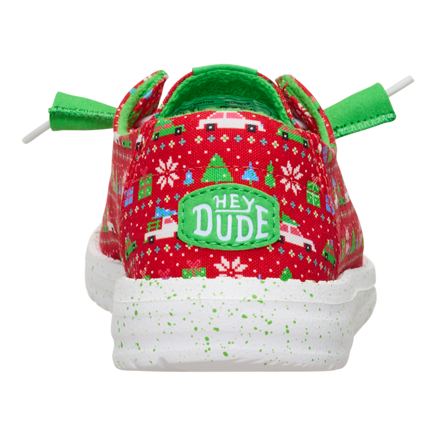 Red / Green Wendy Holiday Sweater - Back - HEYDUDE