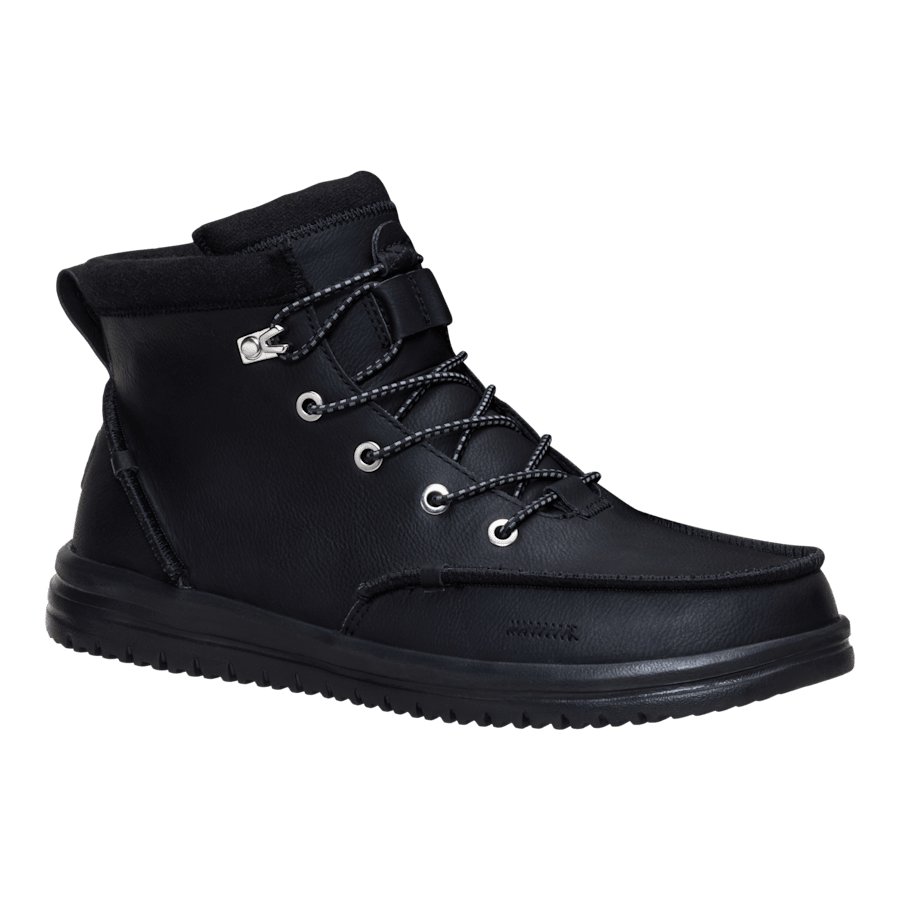 Black / Black Bradley Classic Tumbled - Angle - HEYDUDE