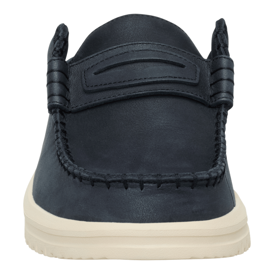 Black / Wood Ash Wally NXT Mule Leather - Front - HEYDUDE