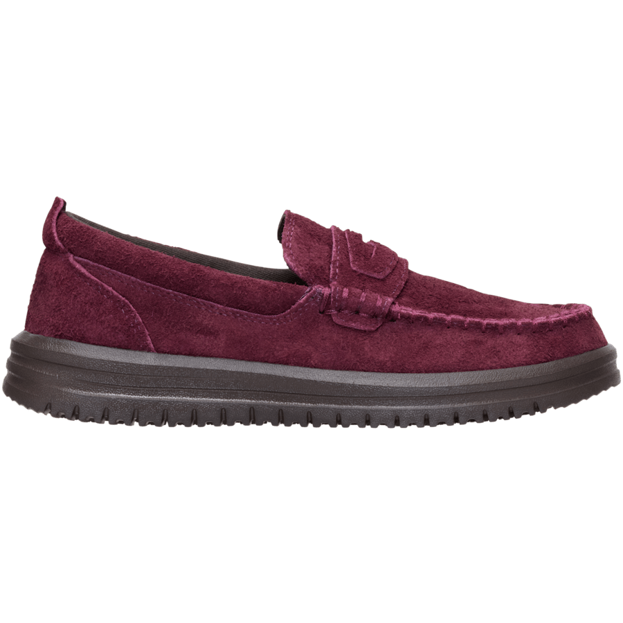 Fig Purple/Mole Brown Wendy NXT Loafer - Side - HEYDUDE
