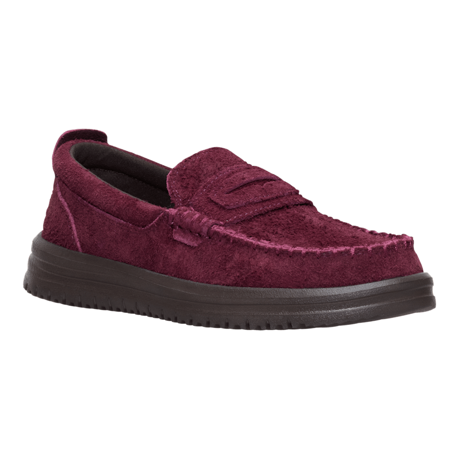 Fig Purple/Mole Brown Wendy NXT Loafer - Angle - HEYDUDE
