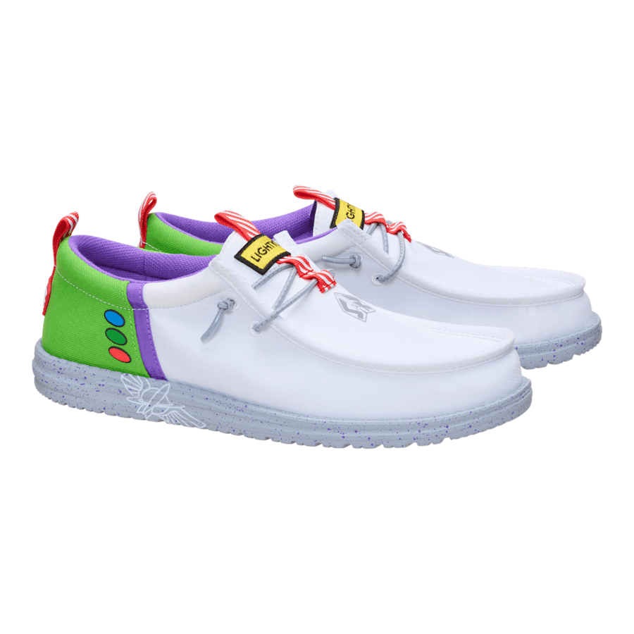 White Grey Wally Funk x Disney Buzz Lightyear - Pair - HEYDUDE