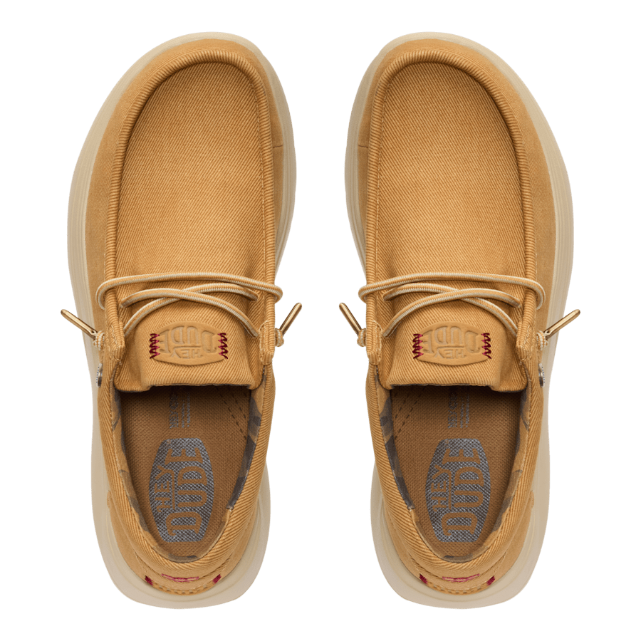 Bone Brown/Olive Grey Wally Twill - Top - HEYDUDE