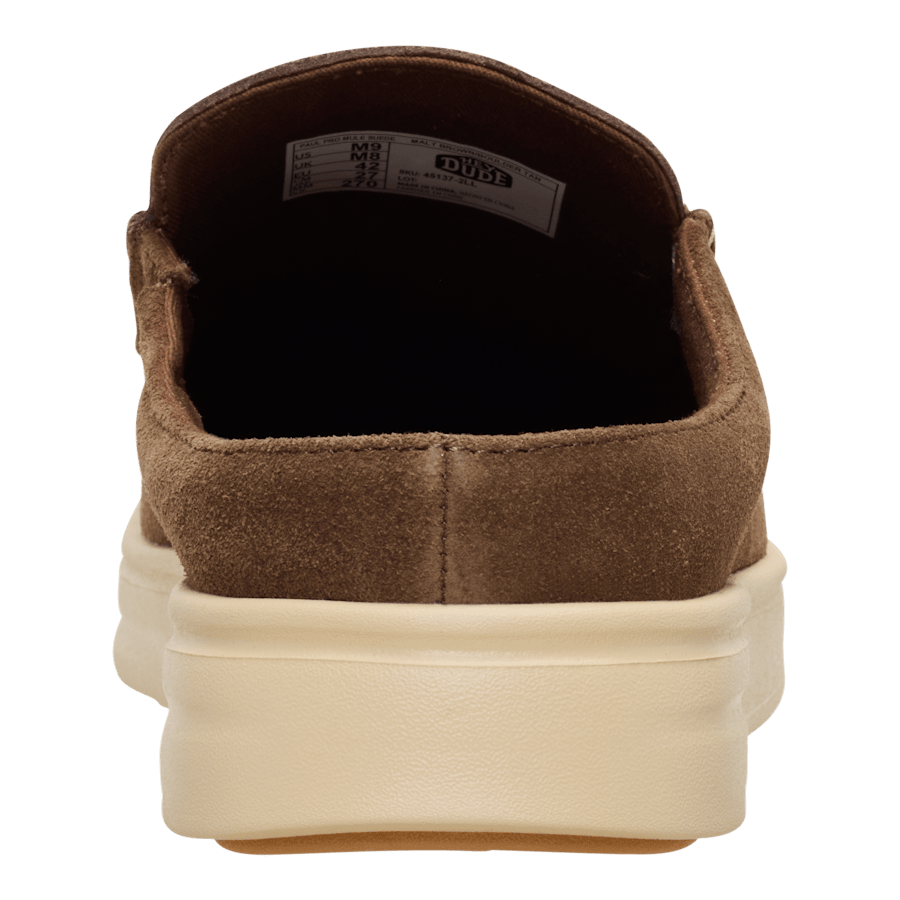Colour Paul Pro Mule Suede - Back - HEYDUDE