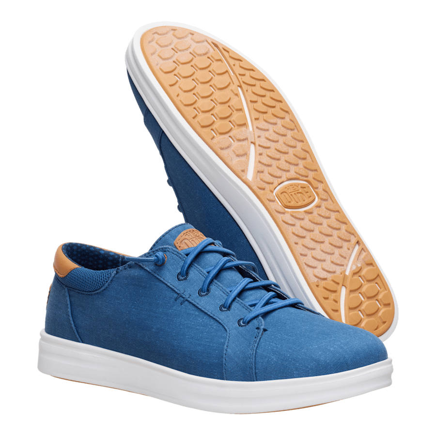 Ensign Blue/Navy Blazer Paul Pro Stretch Canvas - Bottom - HEYDUDE