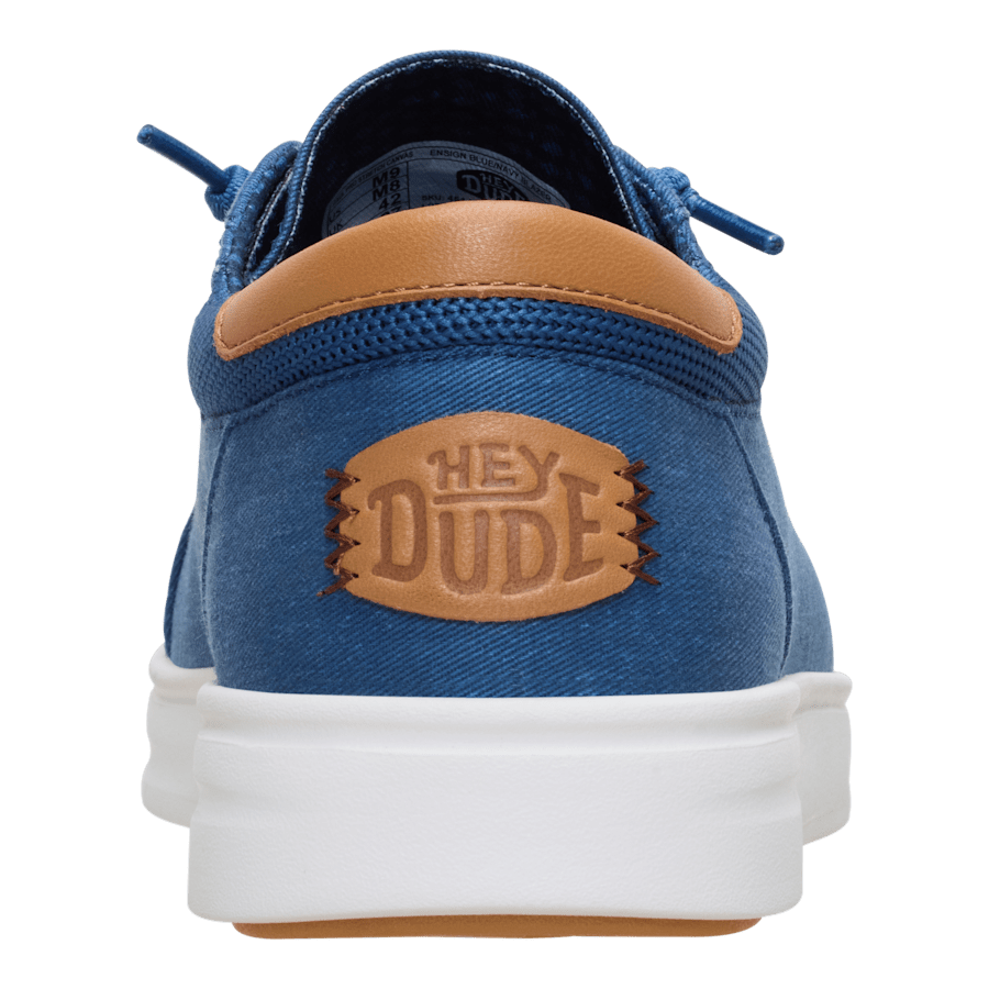 Ensign Blue/Navy Blazer Paul Pro Stretch Canvas - Back - HEYDUDE