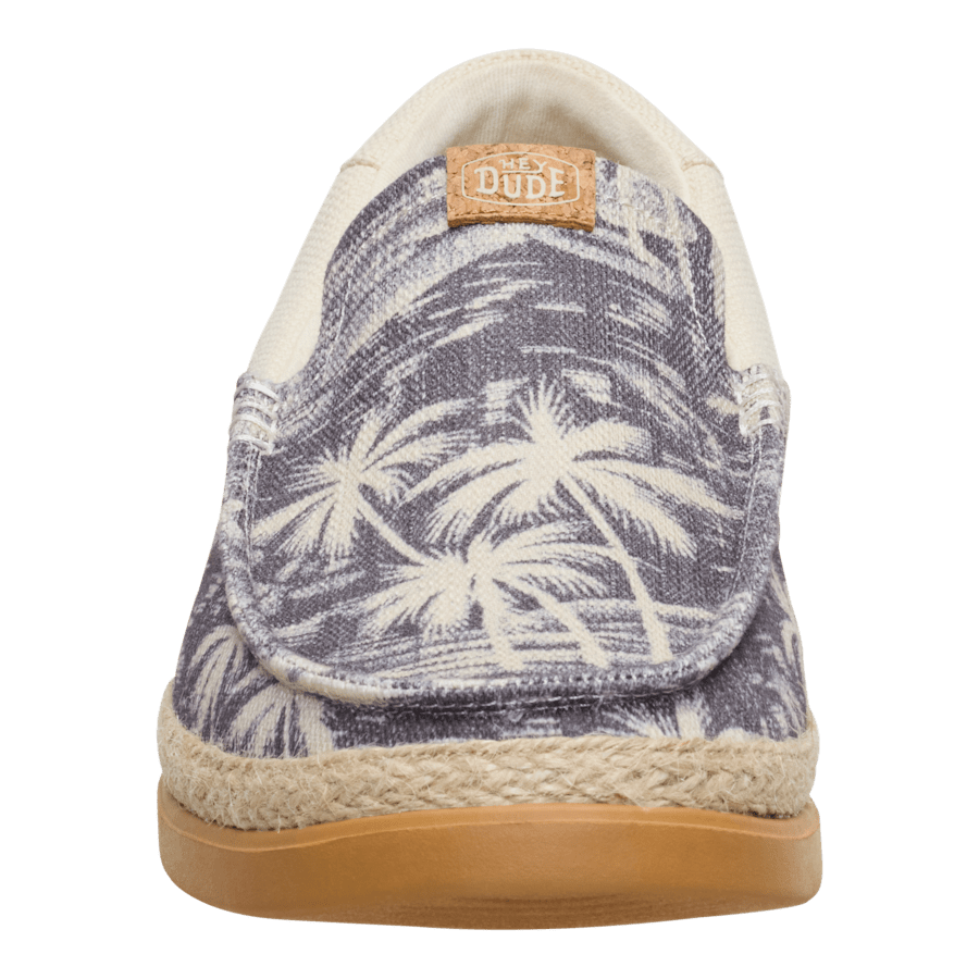 Bone White/Multi Harbor Lo Loafer Espadrille - Front - HEYDUDE