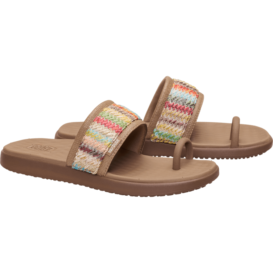 Brown/Multi Maui Breeze Toe Loop - Paar - HEYDUDE