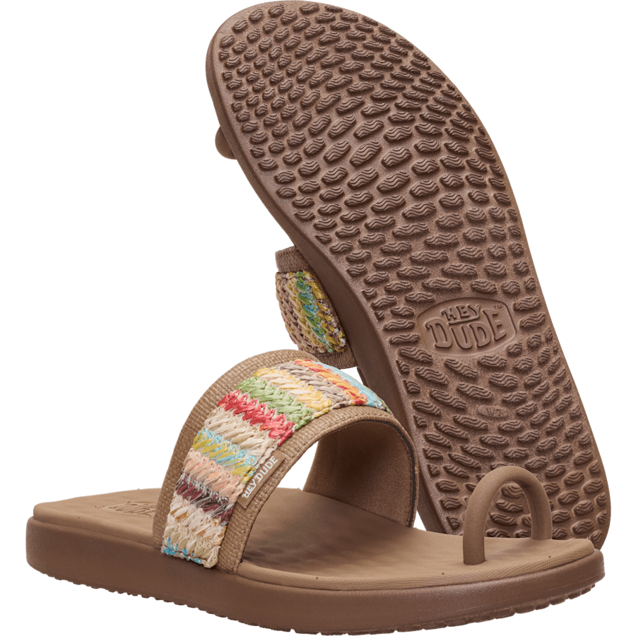 Brown/Multi Maui Breeze Toe Loop - Onderkant - HEYDUDE