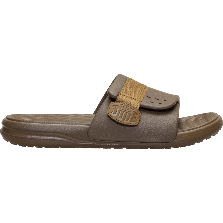 Teak Brown Wave ALT Slide - Side - HEYDUDE