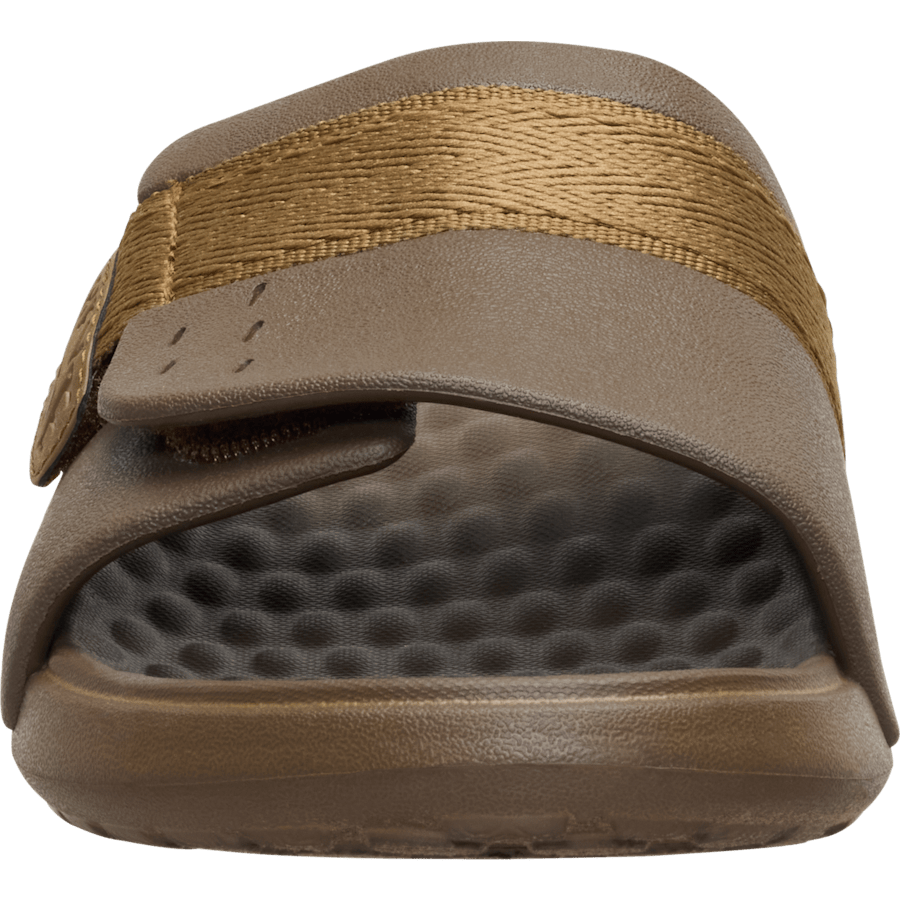 Teak Brown Wave ALT Slide - Front - HEYDUDE
