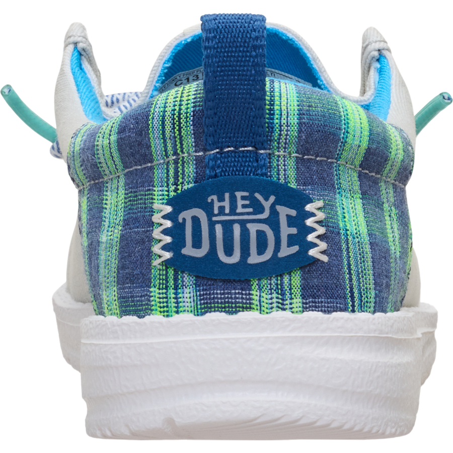 Grey / Multi Wally Funk Youth Prep Plaid - Back - HEYDUDE